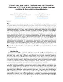 Synthetic Data Generation for Emotional Depth Faces: Optimizing Conditional DCGANs via Genetic Algorithms in the Latent Space and Stabilizing Training with Knowledge Distillation