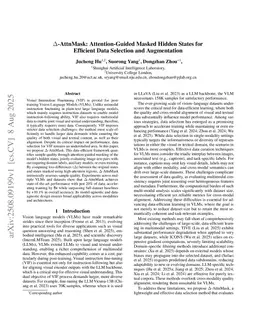 $Δ$-AttnMask: Attention-Guided Masked Hidden States for Efficient Data Selection and Augmentation