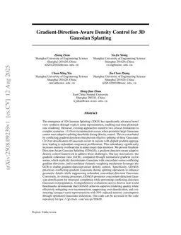 Gradient-Direction-Aware Density Control for 3D Gaussian Splatting