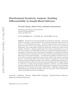 Distributional Sensitivity Analysis: Enabling Differentiability in Sample-Based Inference