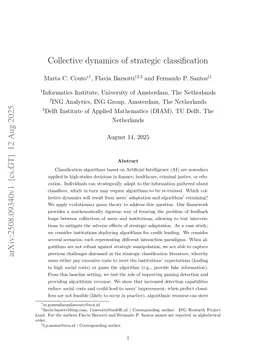 Collective dynamics of strategic classification