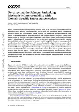 Resurrecting the Salmon: Rethinking Mechanistic Interpretability with Domain-Specific Sparse Autoencoders
