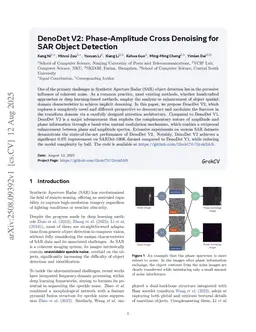 DenoDet V2: Phase-Amplitude Cross Denoising for SAR Object Detection