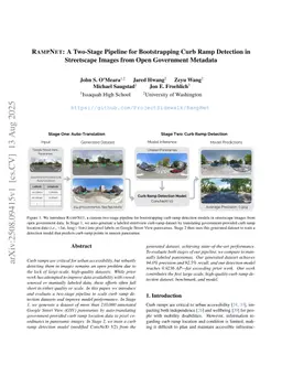 RampNet: A Two-Stage Pipeline for Bootstrapping Curb Ramp Detection in Streetscape Images from Open Government Metadata