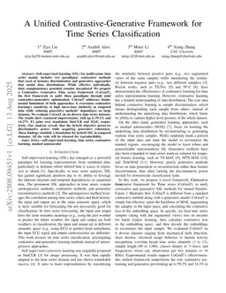 A Unified Contrastive-Generative Framework for Time Series Classification
