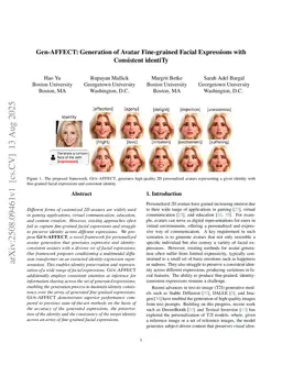 Gen-AFFECT: Generation of Avatar Fine-grained Facial Expressions with Consistent identiTy