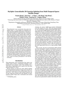 SkySplat: Generalizable 3D Gaussian Splatting from Multi-Temporal Sparse Satellite Images