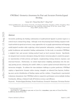CWFBind: Geometry-Awareness for Fast and Accurate Protein-Ligand Docking