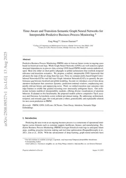 Time-Aware and Transition-Semantic Graph Neural Networks for Interpretable Predictive Business Process Monitoring