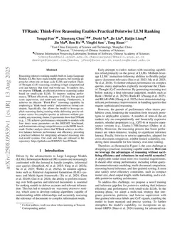 TFRank: Think-Free Reasoning Enables Practical Pointwise LLM Ranking