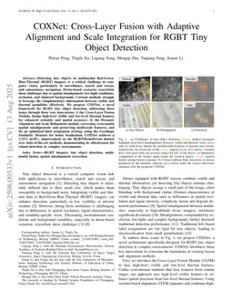COXNet: Cross-Layer Fusion with Adaptive Alignment and Scale Integration for RGBT Tiny Object Detection