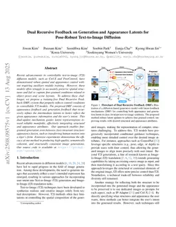 Dual Recursive Feedback on Generation and Appearance Latents for Pose-Robust Text-to-Image Diffusion