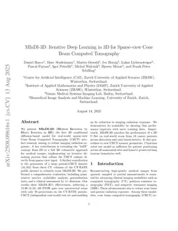 MInDI-3D: Iterative Deep Learning in 3D for Sparse-view Cone Beam Computed Tomography