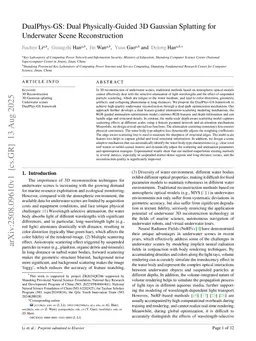 DualPhys-GS: Dual Physically-Guided 3D Gaussian Splatting for Underwater Scene Reconstruction