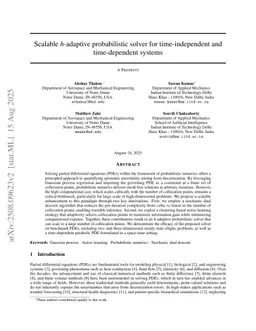Scalable h-adaptive probabilistic solver for time-independent and time-dependent systems