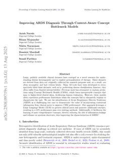 Improving ARDS Diagnosis Through Context-Aware Concept Bottleneck Models