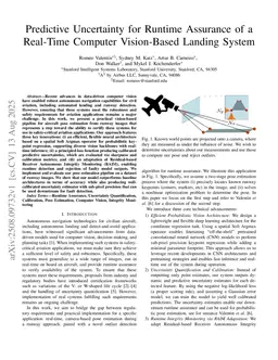 Predictive Uncertainty for Runtime Assurance of a Real-Time Computer Vision-Based Landing System