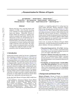 $μ$-Parametrization for Mixture of Experts