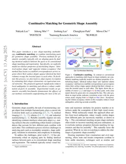 Combinative Matching for Geometric Shape Assembly
