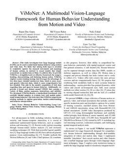 ViMoNet: A Multimodal Vision-Language Framework for Human Behavior Understanding from Motion and Video