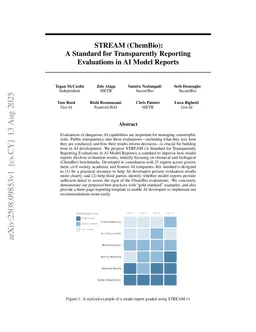 STREAM (ChemBio): A Standard for Transparently Reporting Evaluations in AI Model Reports