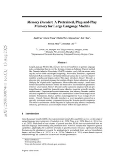 Memory Decoder: A Pretrained, Plug-and-Play Memory for Large Language Models