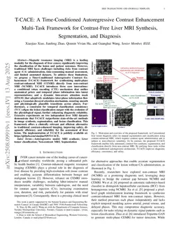 T-CACE: A Time-Conditioned Autoregressive Contrast Enhancement Multi-Task Framework for Contrast-Free Liver MRI Synthesis, Segmentation, and Diagnosis