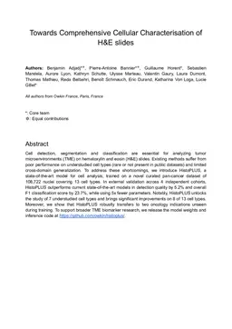 Towards Comprehensive Cellular Characterisation of H&E slides