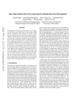 Quo Vadis Handwritten Text Generation for Handwritten Text Recognition?