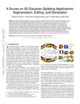A Survey on 3D Gaussian Splatting Applications: Segmentation, Editing, and Generation