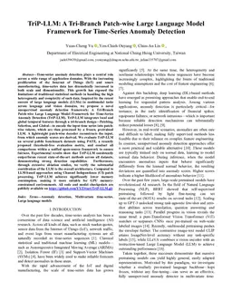 TriP-LLM: A Tri-Branch Patch-wise Large Language Model Framework for Time-Series Anomaly Detection