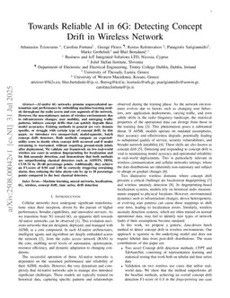 Towards Reliable AI in 6G: Detecting Concept Drift in Wireless Network