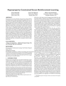 Hyperproperty-Constrained Secure Reinforcement Learning