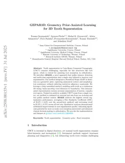 GEPAR3D: Geometry Prior-Assisted Learning for 3D Tooth Segmentation