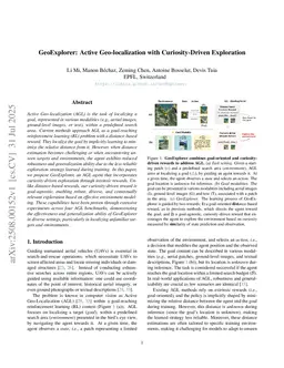 GeoExplorer: Active Geo-localization with Curiosity-Driven Exploration