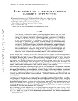 Reinitializing weights vs units for maintaining plasticity in neural networks