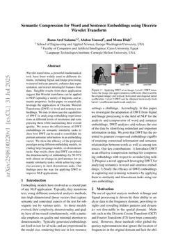Semantic Compression for Word and Sentence Embeddings using Discrete Wavelet Transform