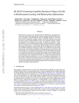 RL-PLUS: Countering Capability Boundary Collapse of LLMs in Reinforcement Learning with Hybrid-policy Optimization