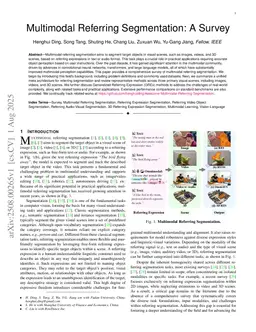Multimodal Referring Segmentation: A Survey