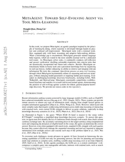MetaAgent: Toward Self-Evolving Agent via Tool Meta-Learning
