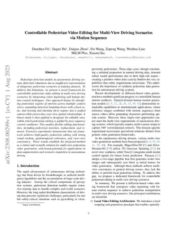 Controllable Pedestrian Video Editing for Multi-View Driving Scenarios via Motion Sequence