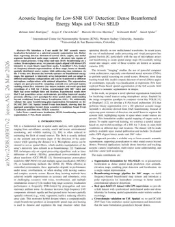 Acoustic Imaging for UAV Detection: Dense Beamformed Energy Maps and U-Net SELD