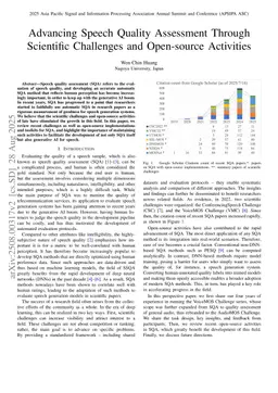 Advancing Speech Quality Assessment Through Scientific Challenges and Open-source Activities