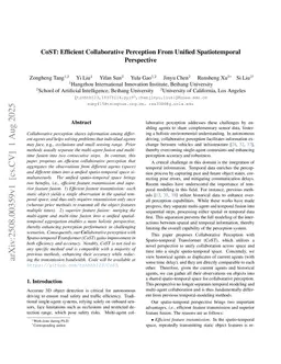 CoST: Efficient Collaborative Perception From Unified Spatiotemporal Perspective