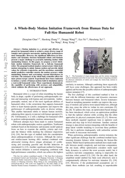 A Whole-Body Motion Imitation Framework from Human Data for Full-Size Humanoid Robot