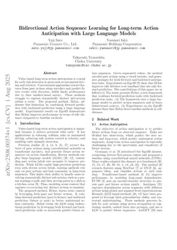 Bidirectional Action Sequence Learning for Long-term Action Anticipation with Large Language Models