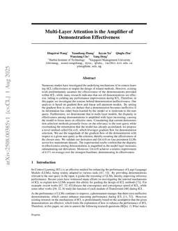 Multi-Layer Attention is the Amplifier of Demonstration Effectiveness