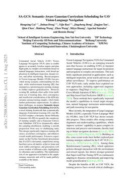 SA-GCS: Semantic-Aware Gaussian Curriculum Scheduling for UAV Vision-Language Navigation
