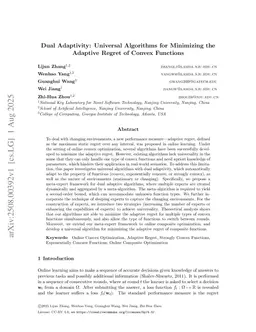 Dual Adaptivity: Universal Algorithms for Minimizing the Adaptive Regret of Convex Functions