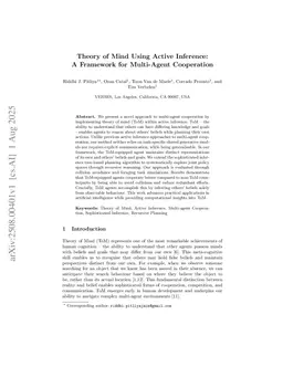 Theory of Mind Using Active Inference: A Framework for Multi-Agent Cooperation